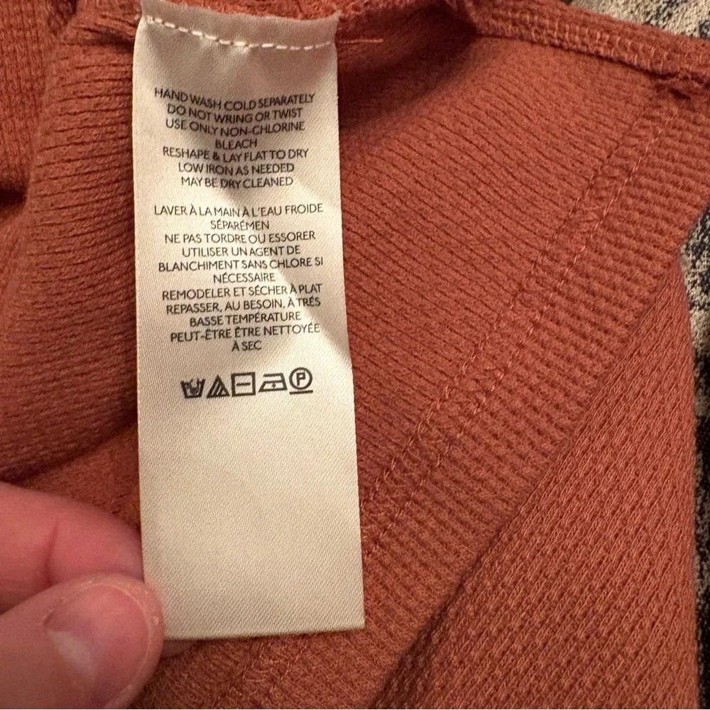 Free People Mikah Notch Neck Thermal longs sleeve top - Picture 10 of 12